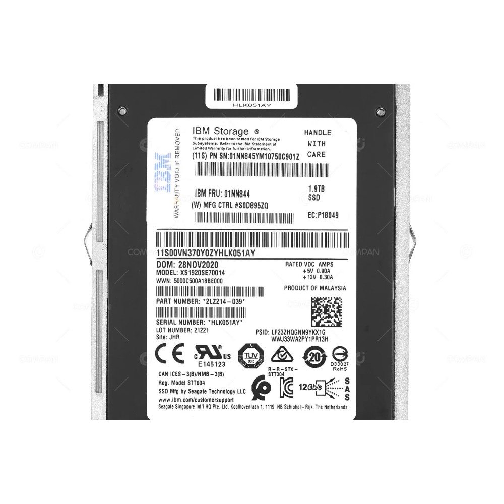 01NN844  IBM SSD 1.9TB SAS 12G 2.5" SFF FOR IBM DS8900F