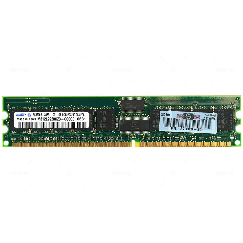 373029-851 HP 1GB PC-3200 DDR  400 MHZ MEMORY M312L2920CZ3-CCC