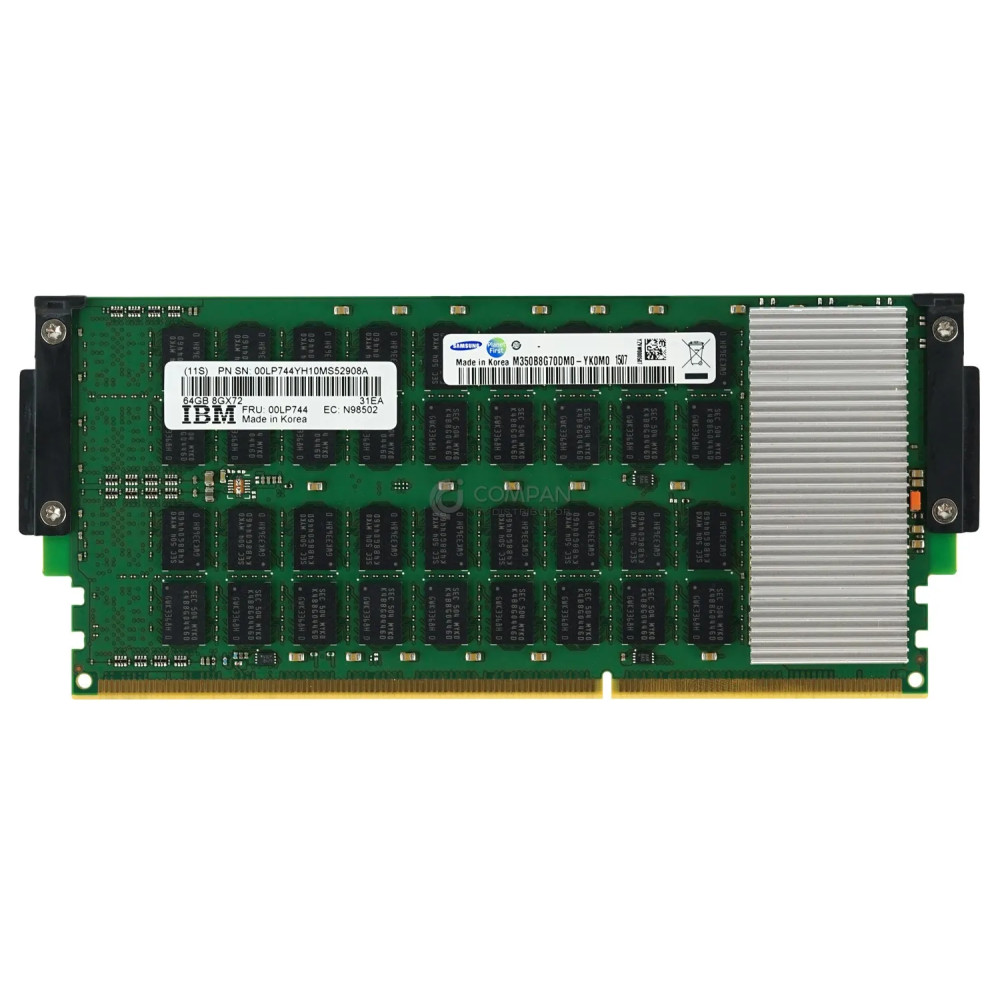 00LP744 IBM MEMORY 64GB 8GX72 4RX4 PC3 12800 DDR3 FOR S822 PSERIES POWER8