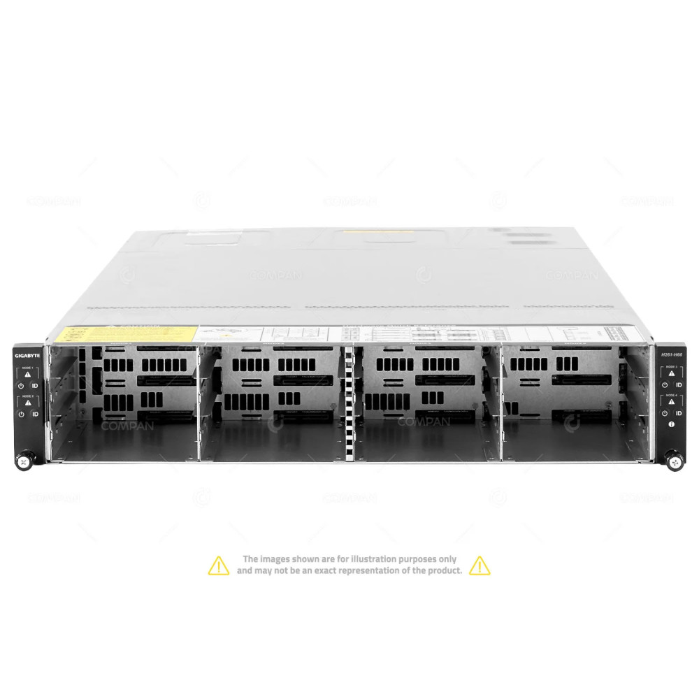 Gigabyte HDS H261-H60 12LFF 8x Xeon Gold 6152 1TB RAM 4x 3.84TB SSD Rails