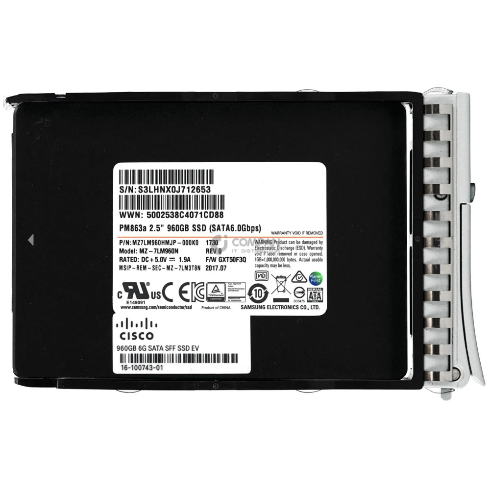 UCS-SD960G61X-EV CISCO 960GB 6G SATA SSD 2.5 SFF FOR USC-C240 M5