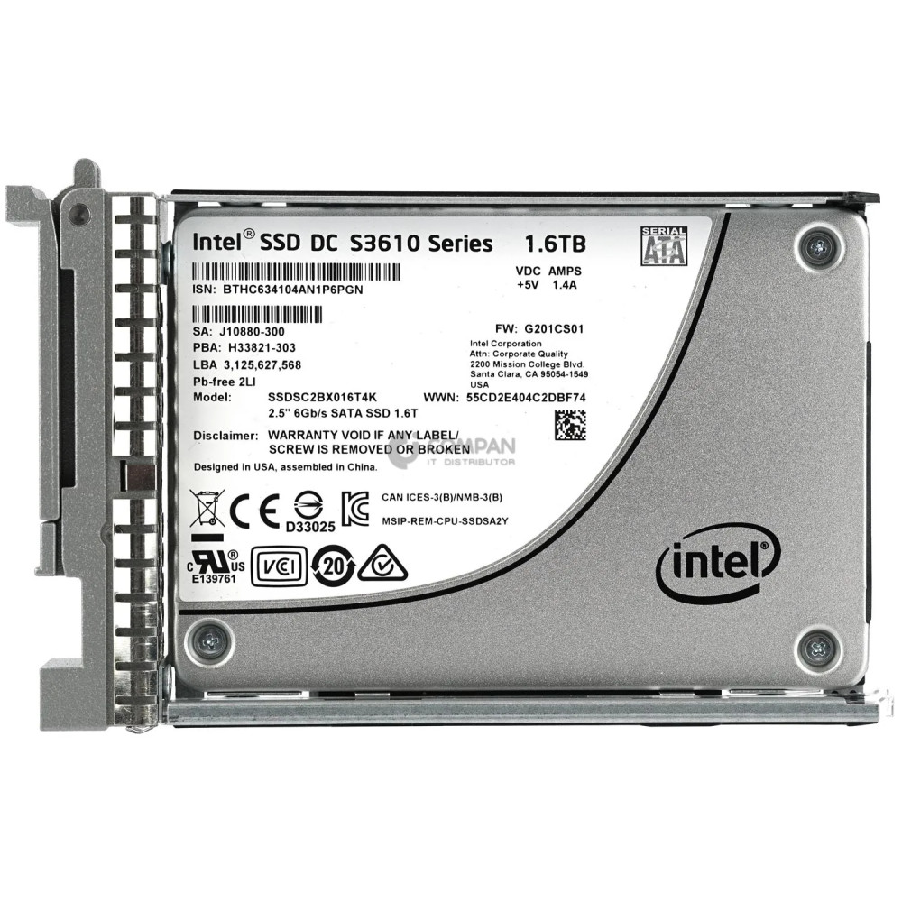 UCS-SD16TB12S3-EP CISCO HARD DRIVE 1.6TB SATA III 6G 2.5" SSD DC S3610 SERIES