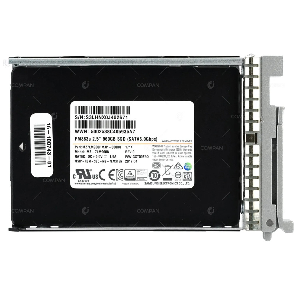 UCS-SD960GBKS4-EV CISCO SSD 960GB / SATA 6G / 2.5" SFF / FOR HX240C, UCS C240 M4