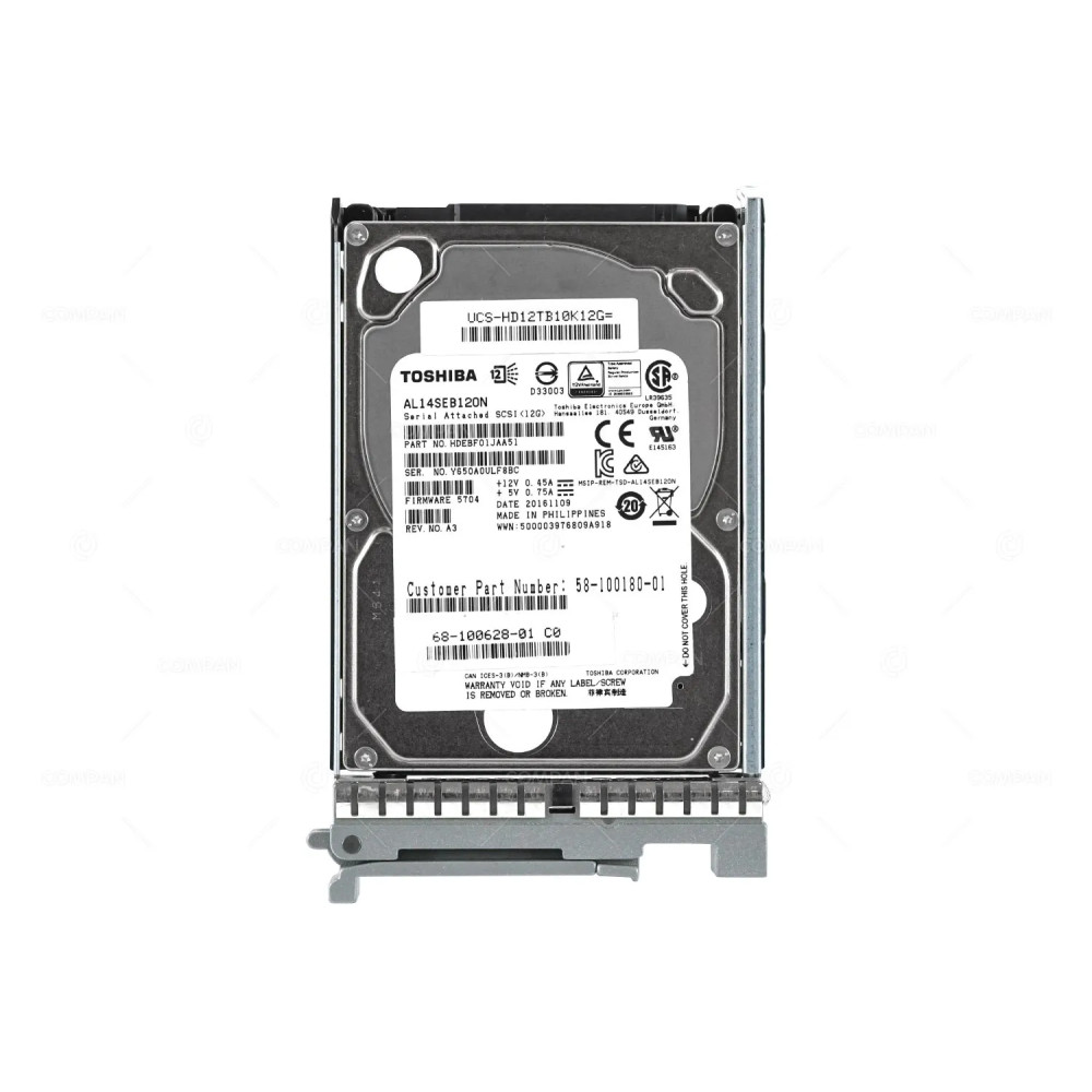 UCS-HD12TB10K12G  CISCO HARD DRIVE 1.2TB 10K 12G SAS 2.5 SFF HOT-SWAP