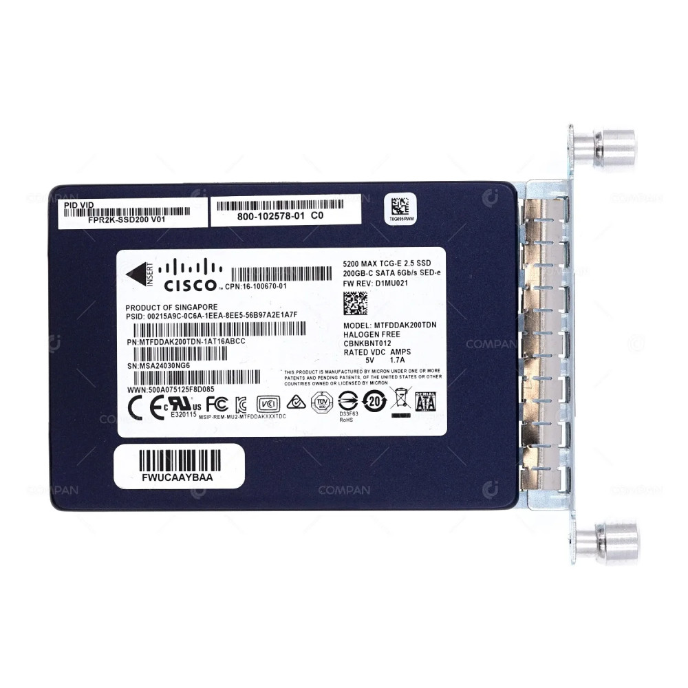 FPR2K-SSD200 CISCO SSD 240GB SATA 6G 2.5" SFF FOR CISCO FIREPOWER 2130
