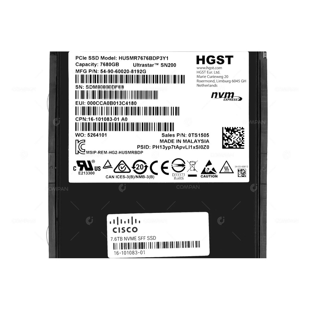 UCS-NVMEM6-W7680 CISCO ULTRASTAR SN840 SSD 7.6TB / NVME / 2.5" SFF