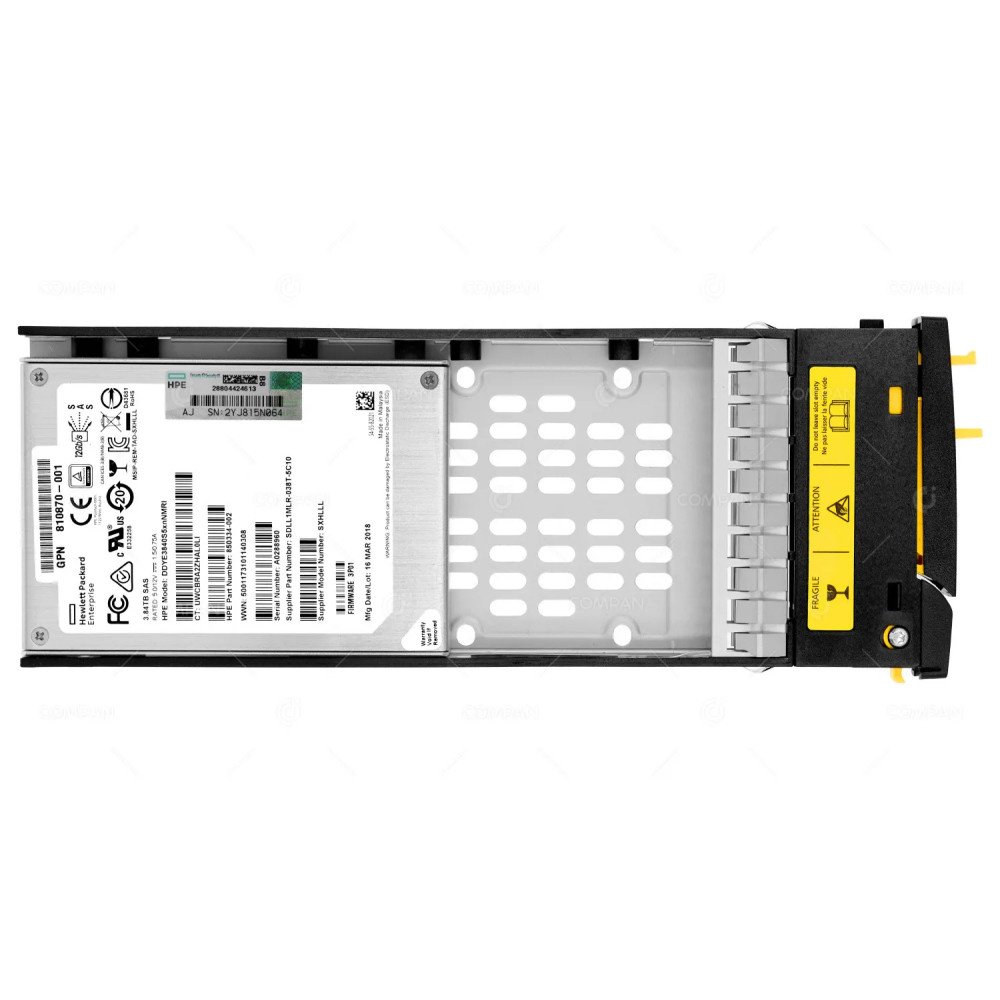 873101-001 HP SSD 3.84TB SAS 12G 2.5" SFF FOR HPE 3PAR STORESERV 8440