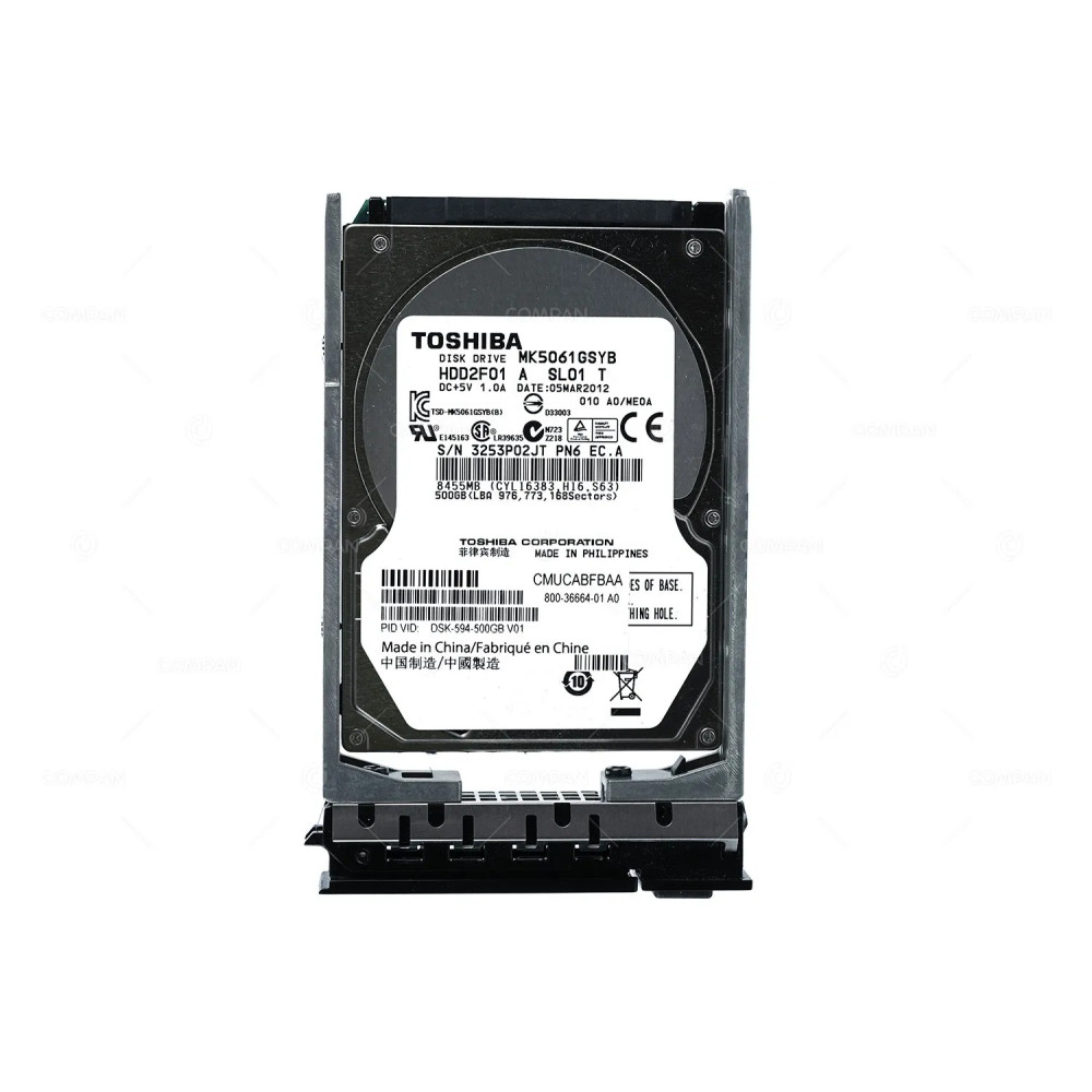 DSK-594-500GB CISCO HARD DRIVE 500GB 2.5 SFF 7.2K  SATA II FOR CISCO WAVE 549 800-36664-01