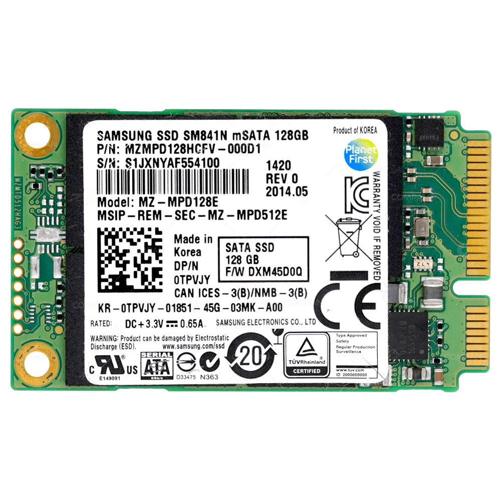 TPVJY DELL FLASH SSD 128GB MSATA 6G NAND