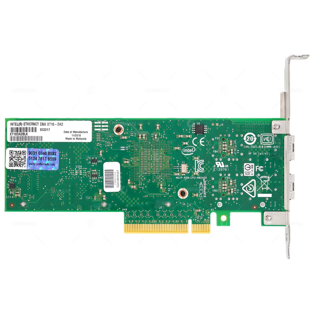 X710DA2BLK  INTEL X710-DA2 10G SFP+PCIE 3.0 X8 CONVERGED NETWORK ADAPTER