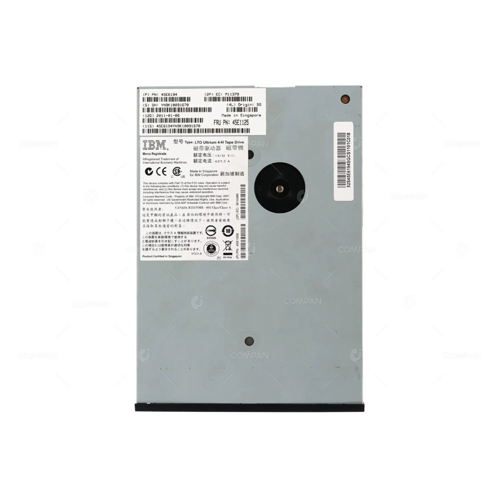 45E1125-FAULTY LED IBM LTO4 HH SAS 800/1.6TB INTERNAL TAPE DRIVE FAULTY LEDS