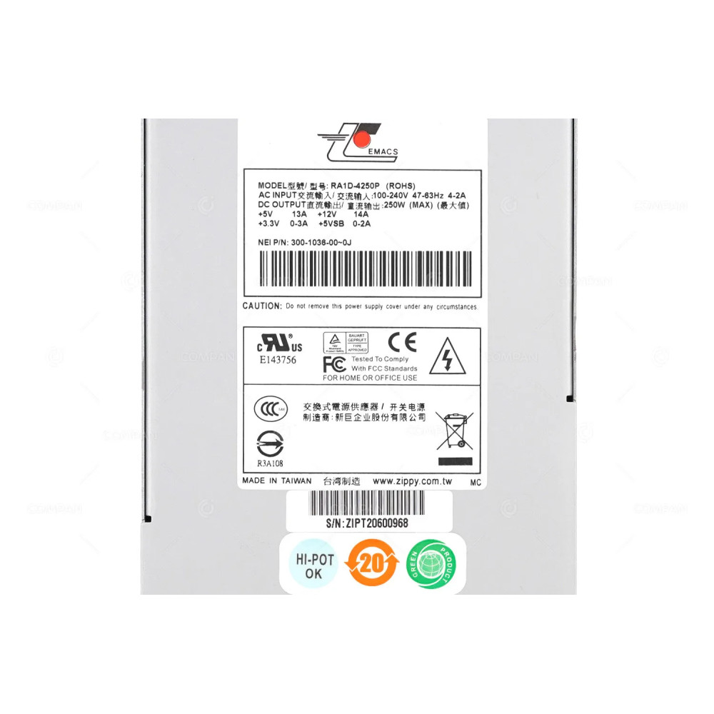 300-1036-00-0J  EMC POWER SUPPLY 250W FOR EMC CENTERA SN4