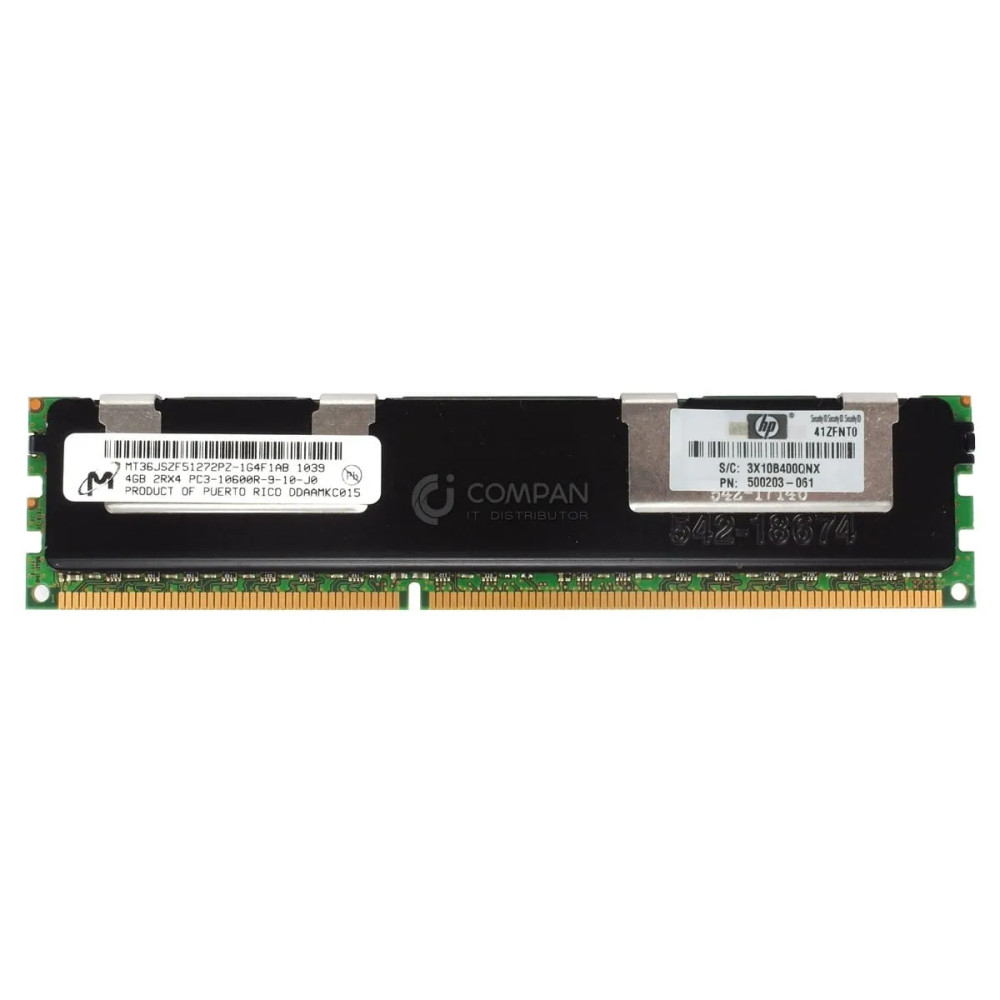 500203-061 HP DDR3 4GB 2RX4 PC3-10600 1333MHZ RDIMM