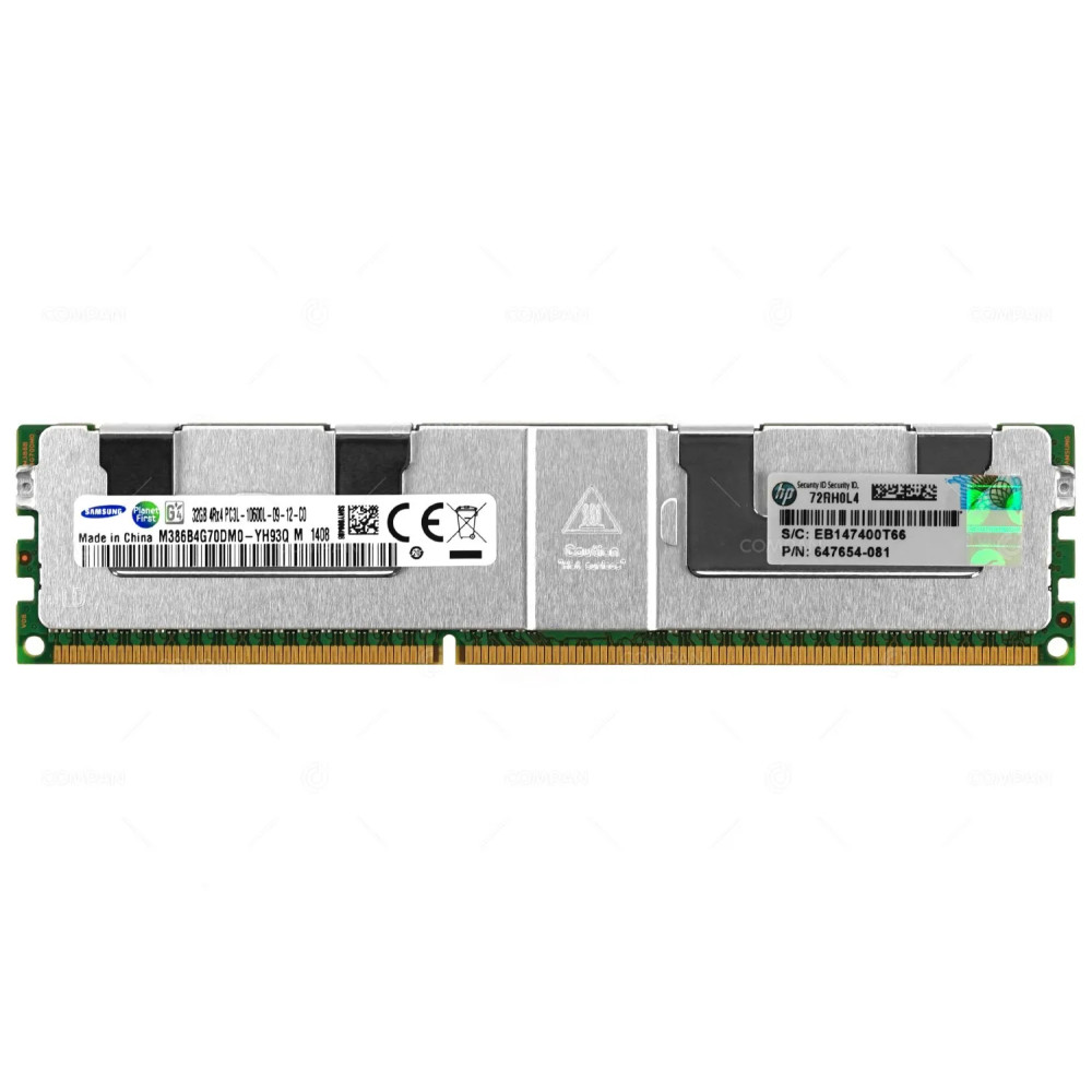 647654-081 HP DDR3 32GB 4RX4 PC3L-10600 1333MHZ LRDIMM
