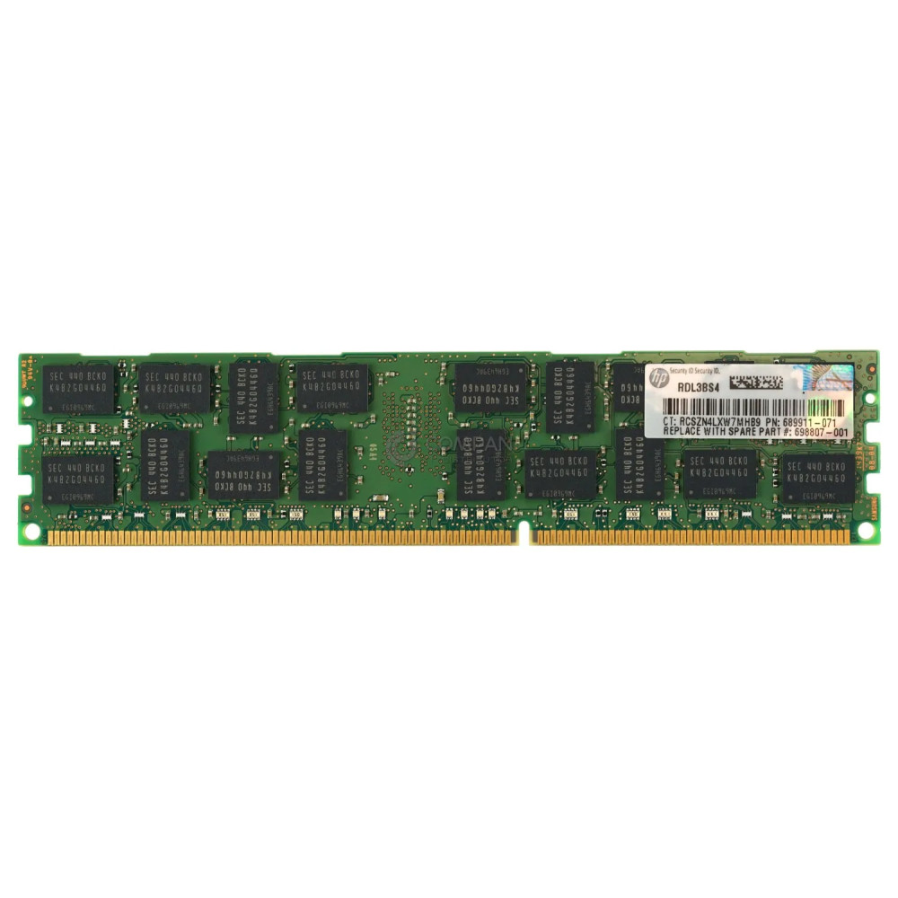 689911-071 HP DDR3 8GB 2RX4 PC3-12800 1600MHZ RDIMM CAS 11-11-11
