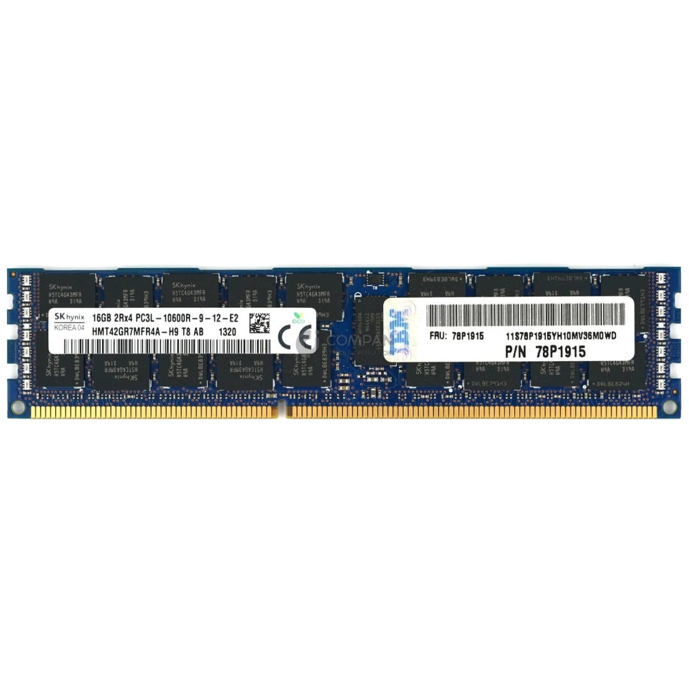 78P1915 IBM DDR3 16GB 2RX4 PC3L-10600 1333MHZ RDIMM FOR IBM POWER7