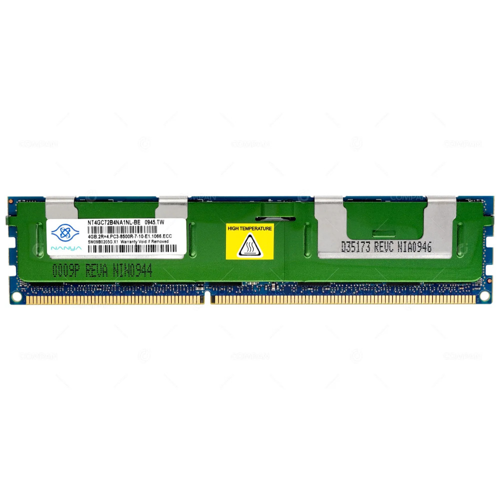 NT4GC72B4NA1NL-BE NANYA 4GB 2RX4 PC3 8500R DDR3 1066 MEMORY