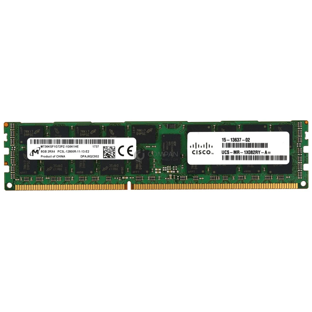 15-13637-02 CISCO DDR4 8GB 2RX4 PC3L-12800 1600MHZ RDIMM CAS 11-11-11