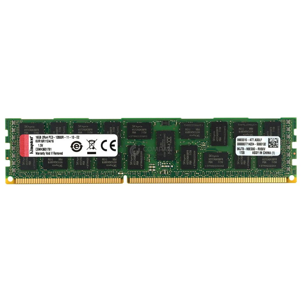 KVR16R11D4-16 KINGSTON MEMORY 16GB 2RX4 PC3-12800R DDR3 - 9965516-477.A00LF