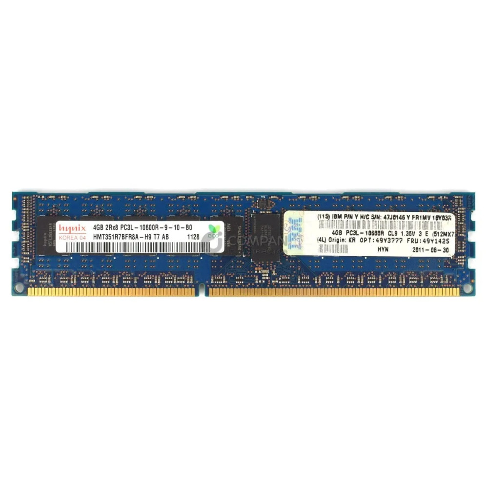 49Y1425 IBM DDR3 4GB 2RX8 PC3L-10600 1333MHZ RDIMM
