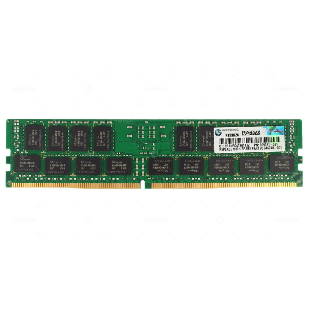 809081-081 / HP MEMORY 16GB 2RX4 PC4-19200T DDR4 2400T