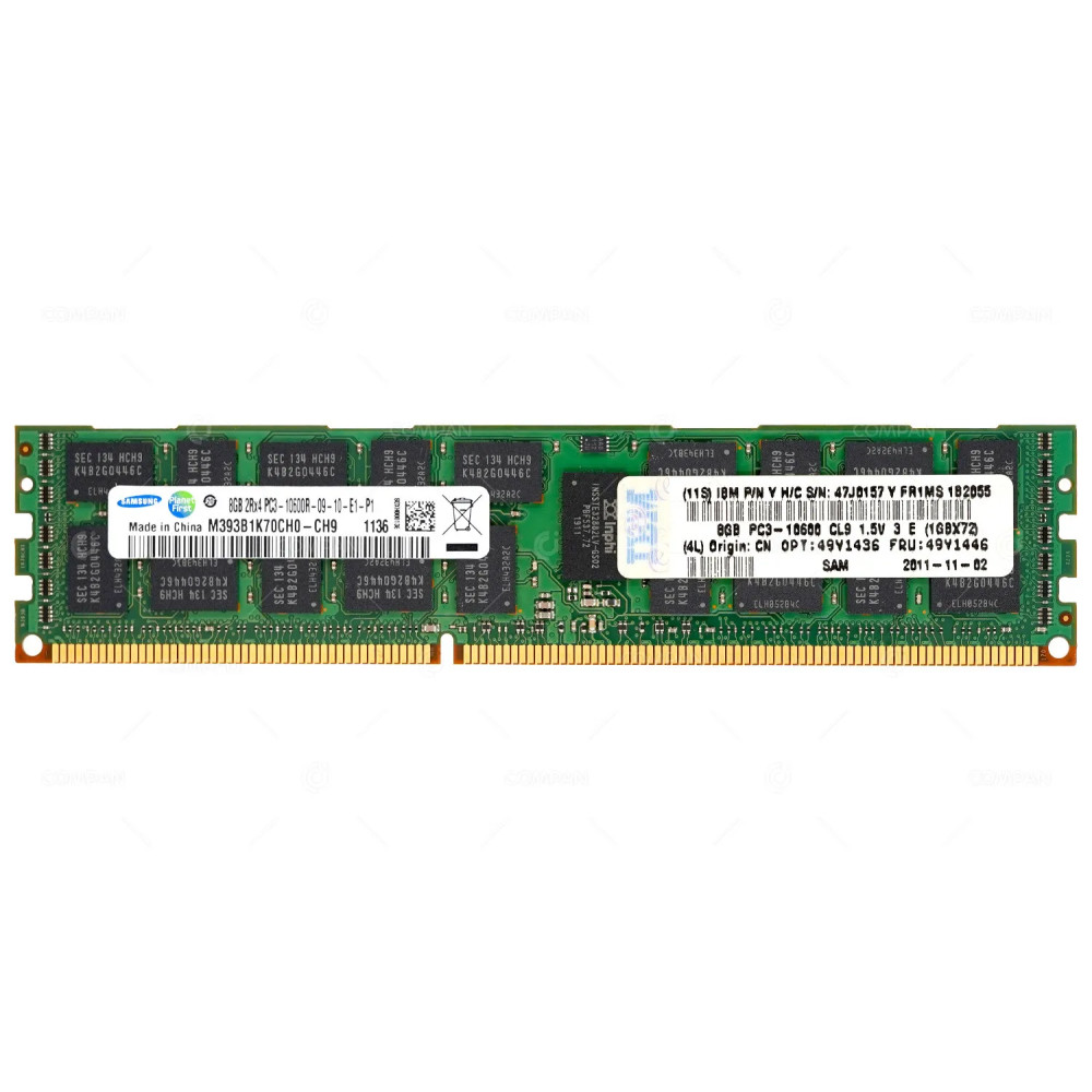 49Y1446 IBM 8GB 2RX4 PC3L 10600R DDR3 MEMORY - 49Y3747