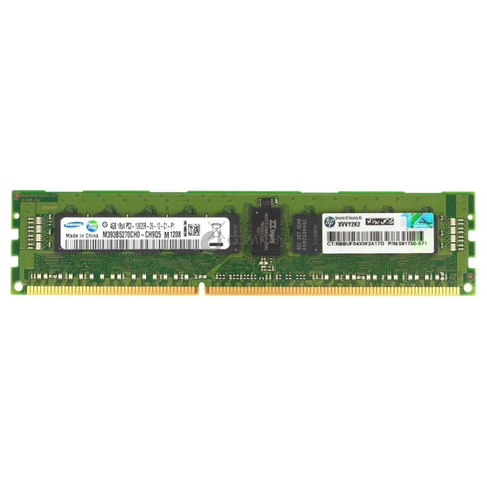 591750-071 HP 4GB 1RX4 PC3 10600R DDR3 1333 MEMORY - 595424-001