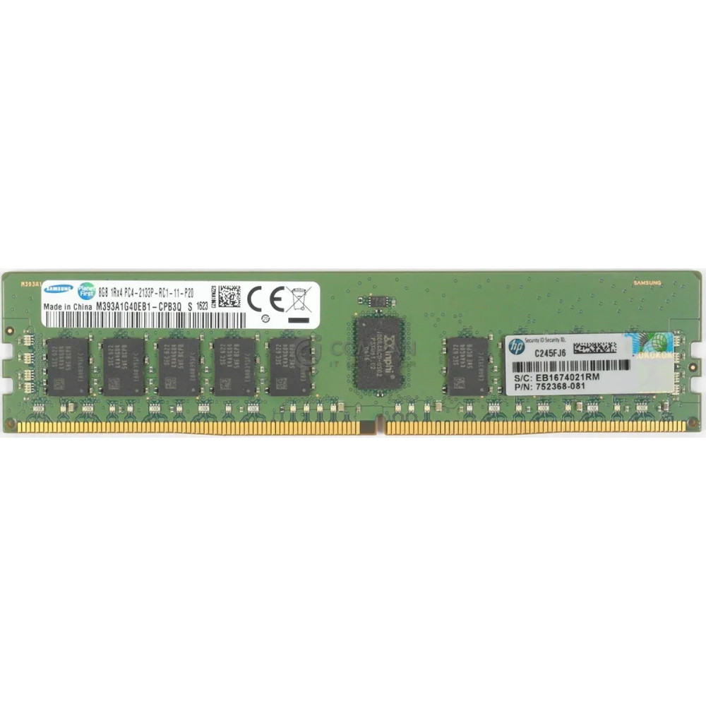 752368-081 HP DDR4 8GB 1RX4 PC4-17000 2133MHZ RDIMM