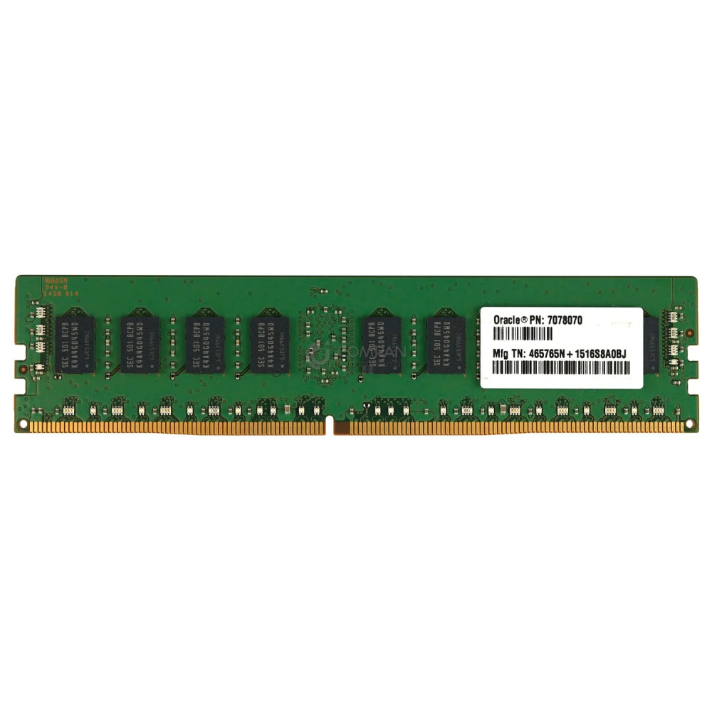 7078070 SUN MEMORY DDR4 8GB 1RX4 PC4-17000 2133MHZ RDIMM CAS 15-15-15