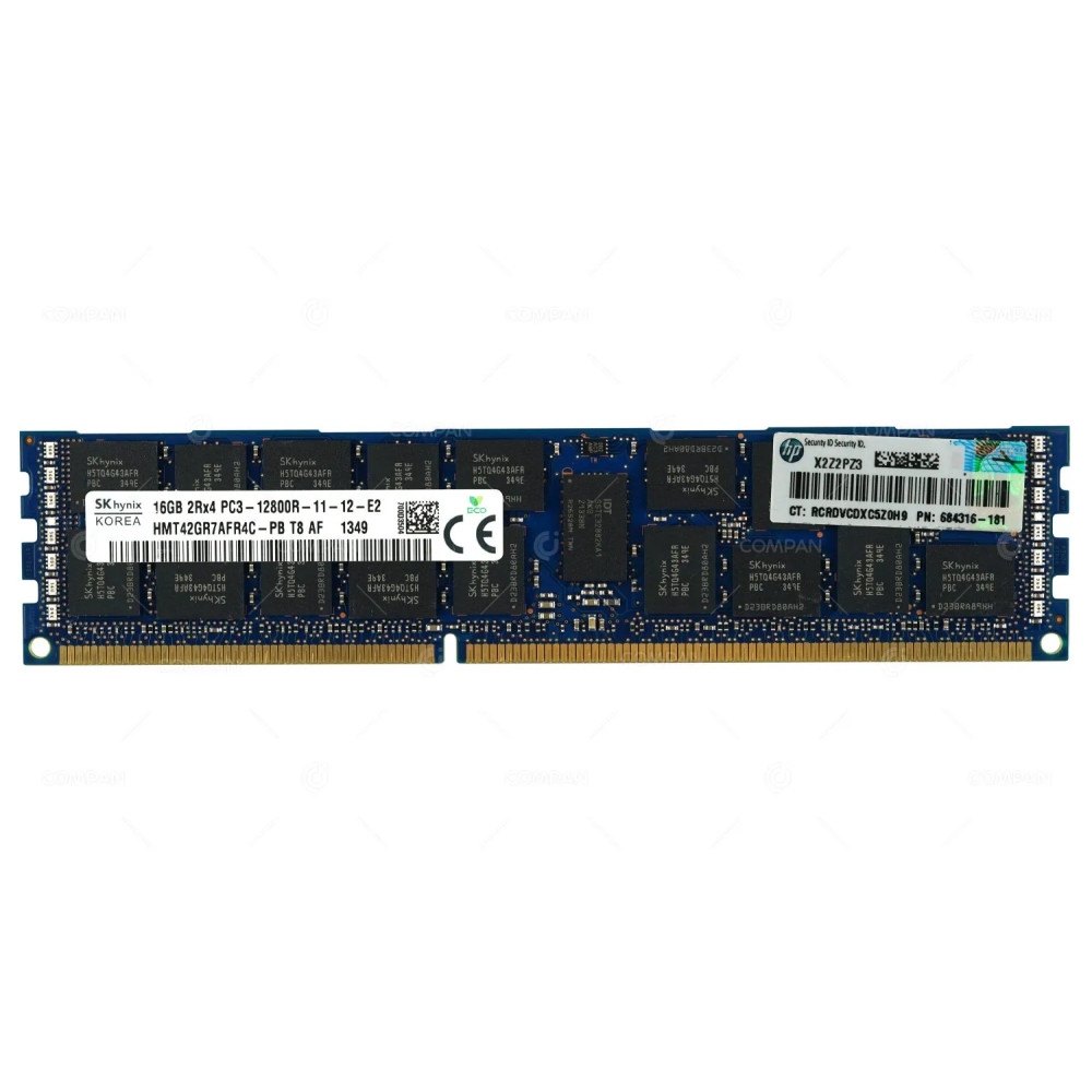 684316-181 HP DDR3 16GB 2RX4 PC3-12800 1600MHZ CAS 11-11-11 RDIMM