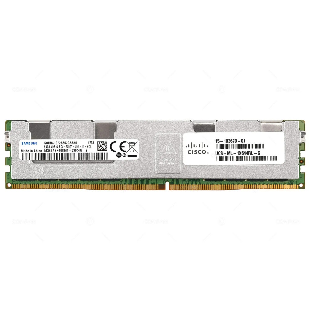 15-103670-01 CISCO MEMORY 64GB 4DRX4 DDR4-2400T LRDIMM PC4-19200T