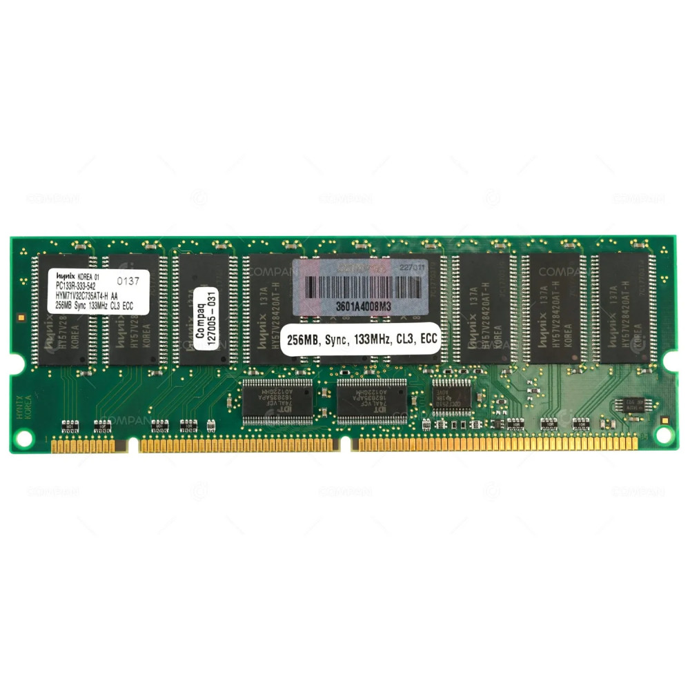 127005-031 / HP MEMORY 256MB PC133R 16MX72 CL3 ECC 133MHZ 168-PIN SDRAM RDIMM