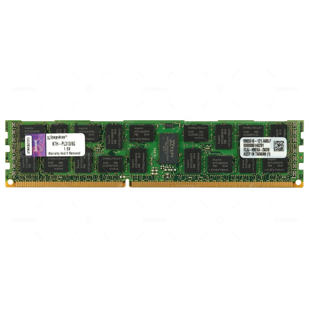 KTH-PL313-8G KINGSTON MEMORY 8GB 2RX4 PC3 10600R 1333MHZ ECC RDIMM DDR3 KTH-PL313/8G, 9965515-121.A00LF