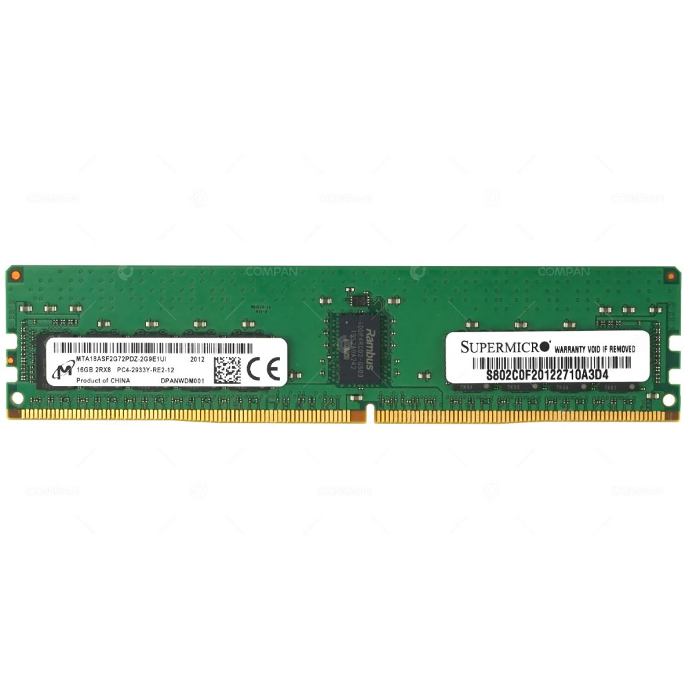 MTA18ASF2G72PDZ-2G9E1 MICRON MEMORY 16GB 2RX8 PC4 2933Y 288 PIN ECC RDIMM DDR4 23400Y -