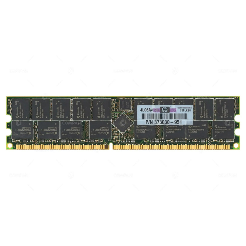 373030-951 HP MEMORY 2GB 2RX4 PC 3200R DDR 400MHZ 184 PIN RDIMM CL3 ECC