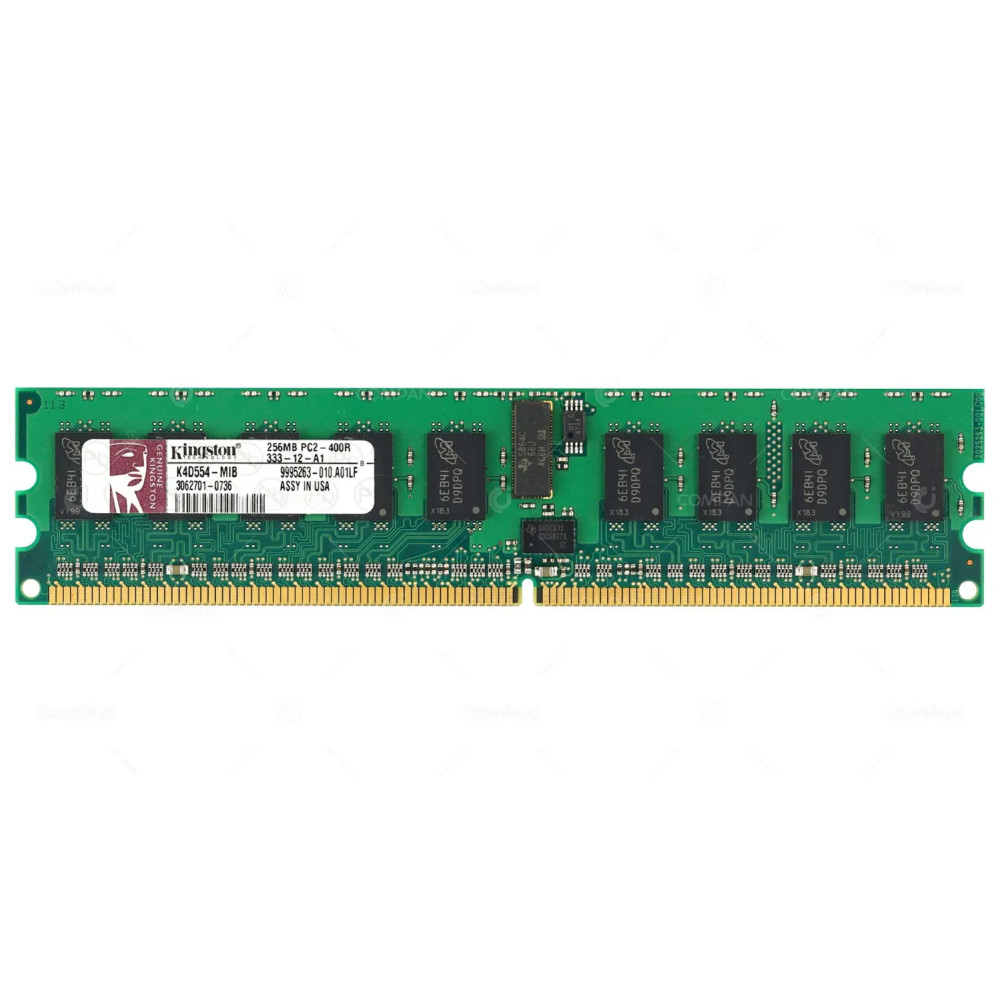 K4D554-MIB KINGSTON MEMORY 256MB PC2 3200 400MHZ 240 PIN ECC CL3 RDIMM DDR2 9995263-010.A01LF