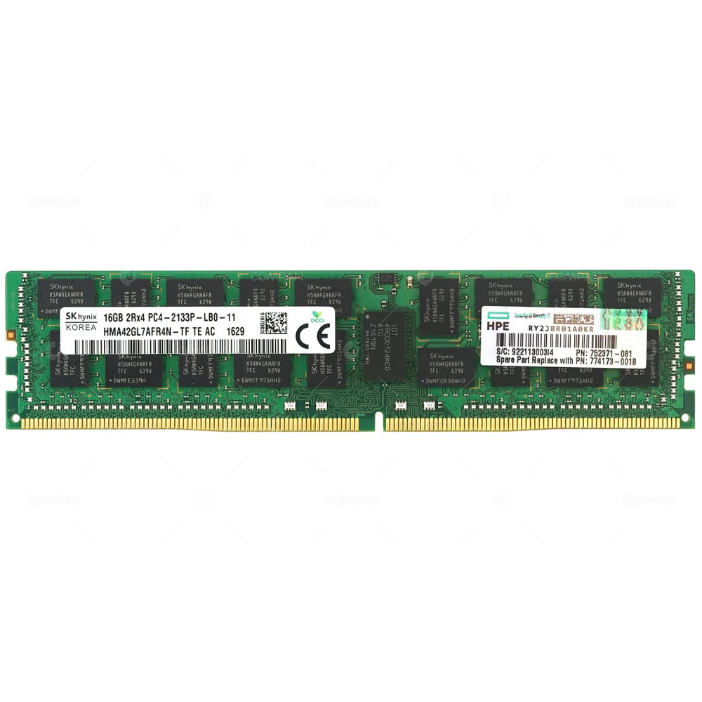 752371-081 / HP MEMORY 16GB 2RX4 PC4-17000P DDR4 2133MHZ