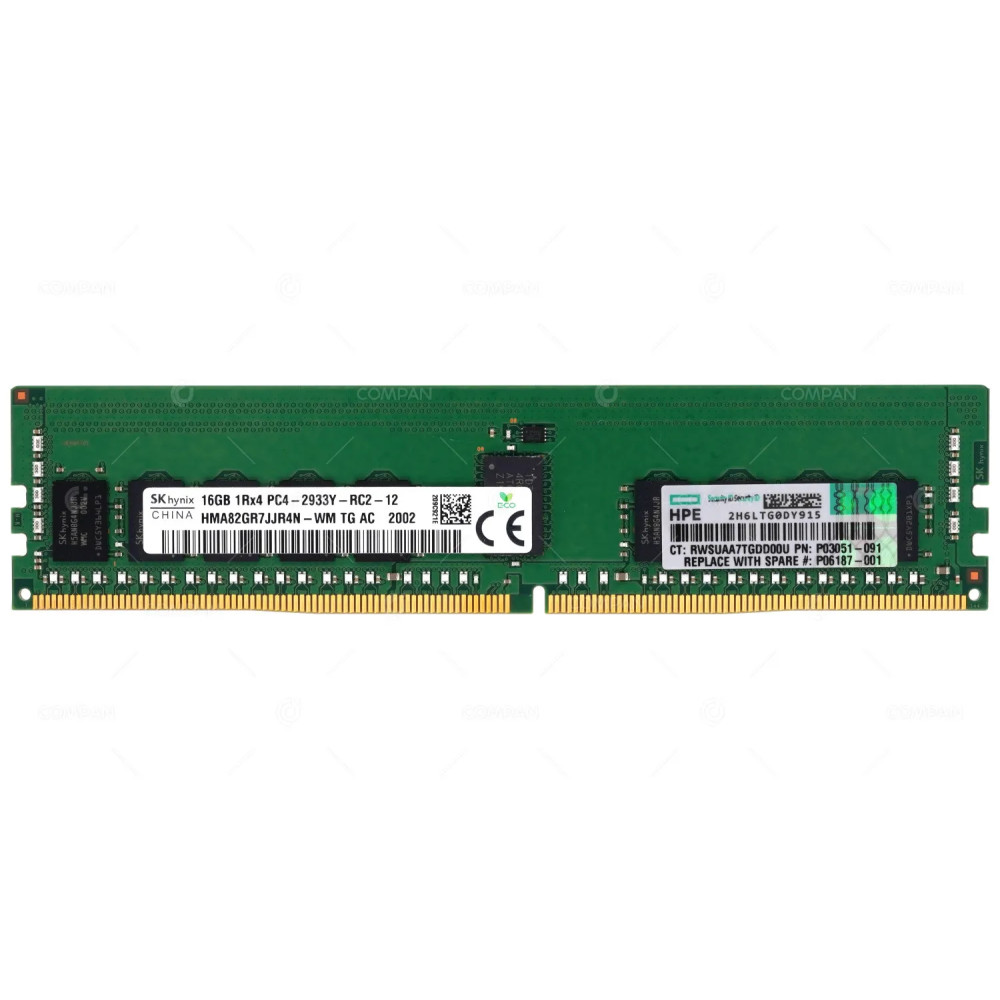 P03051-091  HP MEMORY 16GB 1RX4 PC4 2933Y DDR4