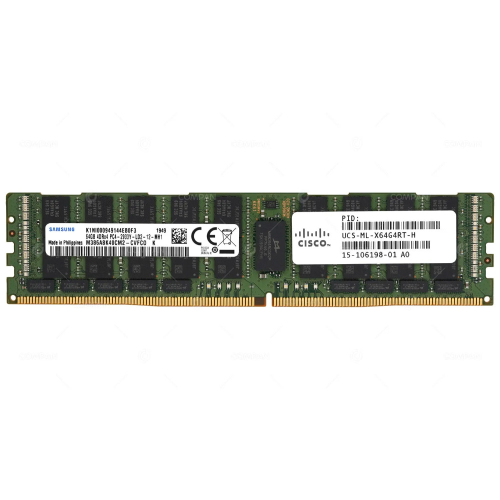 15-106198-01 CISCO MEMORY 64GB 4RDX4 PC4 2933Y DDR4 UCS-ML-X64G4RT-H, HMAA8GL7CPR4N-WM, M386A8K40CM2-CVF