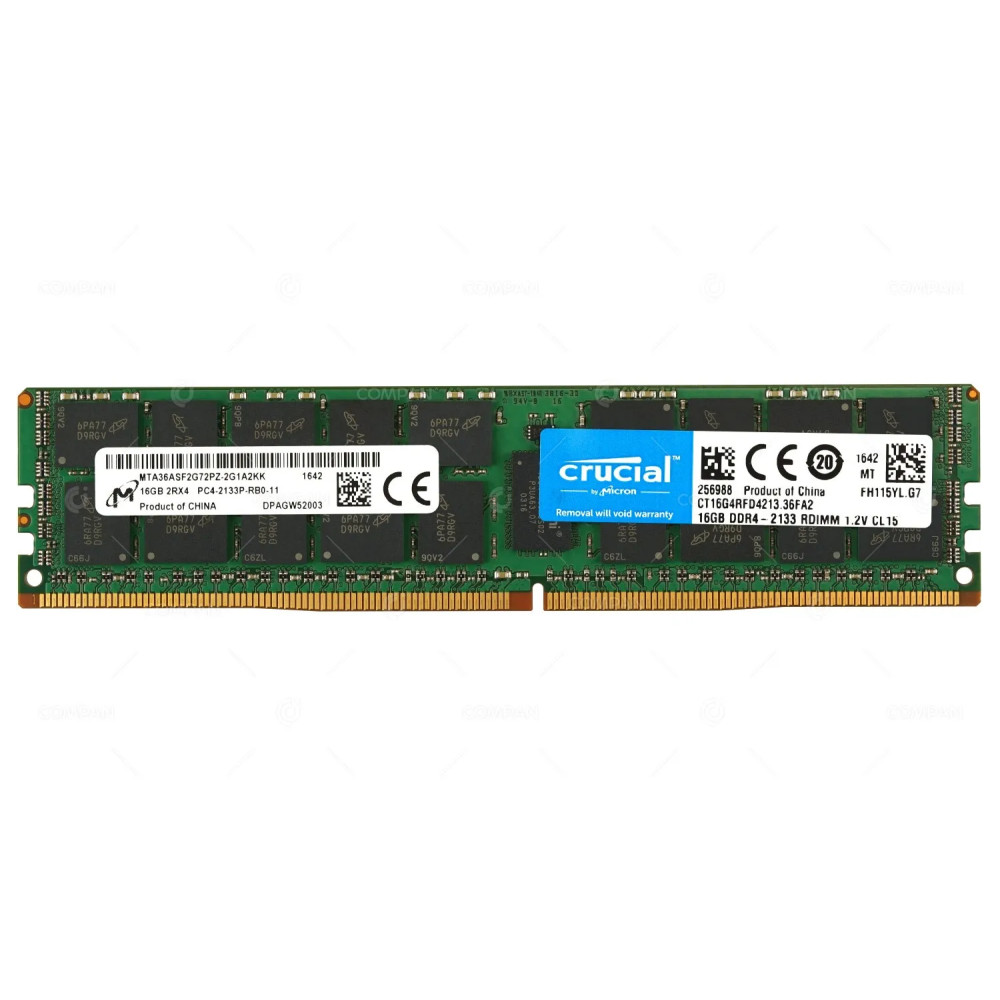 CT16G4RFD4213.36FA2 CRUCIAL MEMORY 16GB 2RX4 2133P PC4 RDIMM 17000P DDR4 CT16G4RFD4213.36FA2 256988, MTA36ASF2G72PZ-2G1A2 256988, MTA36ASF2G72PZ-2G1A2