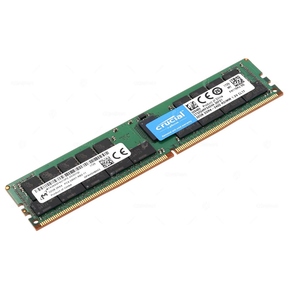 CT32G4RFD424A-36FD1 CRUCIAL MEMORY 32GB 2RX4 PC4-2400T RDIMM DDR4 CT32G4RFD424A.36FD1, MTA36ASF4G72PZ-2G3D1