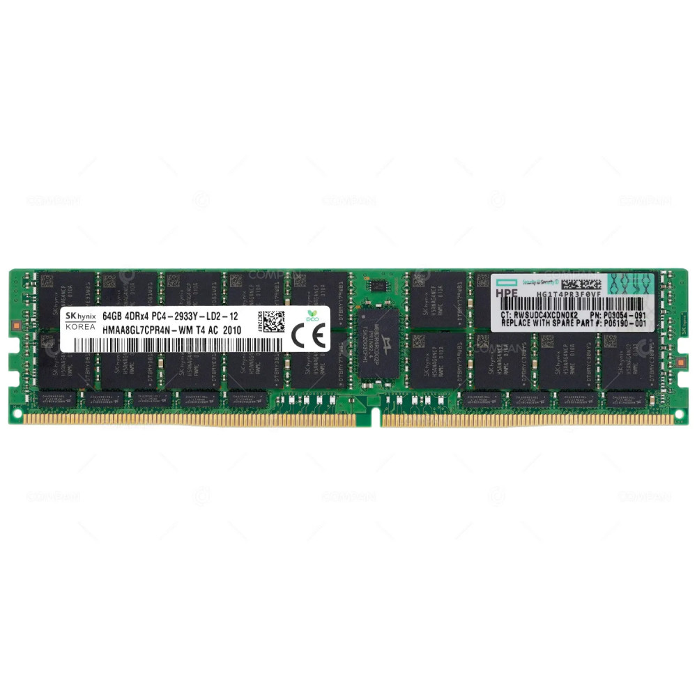 P03054-091 HP 64GB 4DRX4 PC4 2933Y LRDIMM 23400Y DDR4 MEMORY P00926-B21, P06190-001, HMAA8GL7CPR4N-WM, M386A8K40CM2-CVF