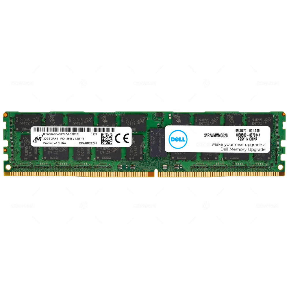 SNP2WMMMC-32G DELL DDR4 32GB 2RX4 PC4-21333 2666MHZ LRDIMM