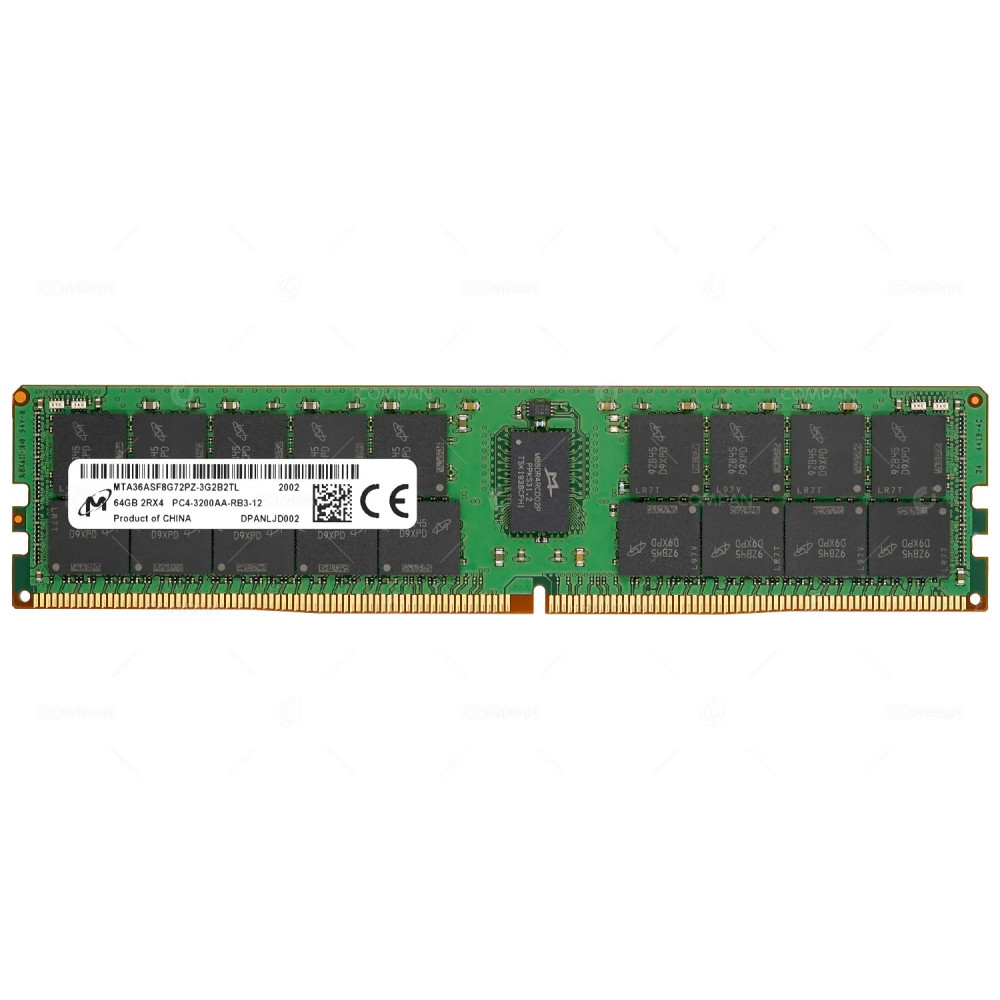 MTA36ASF8G72PZ-3G2B2  MICRON DDR4 64GB 2RX4 PC4-25600 3200MHZ RDIMM CAS 22-22-22