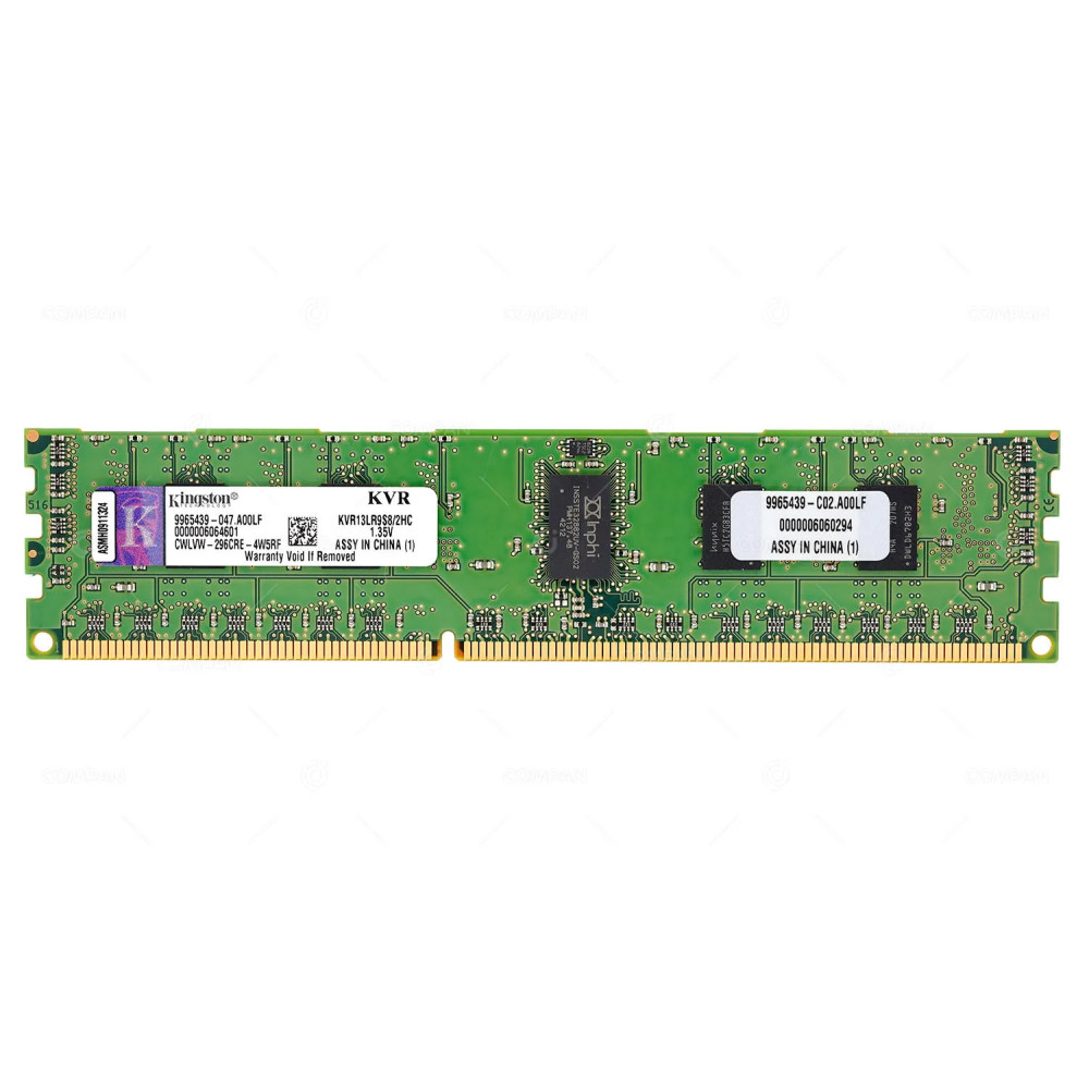 KVR13LR9S8-2HC  KINGSTON DDR3 2GB 1RX8 PC3-10600 1333MHZ RDIMM CAS 9-9-9