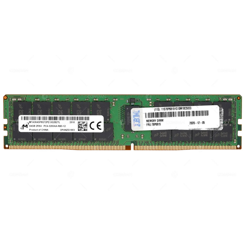 78P6815  IBM 64GB 2RX4 3200MHZ DDR4 MEMORY FOR S924 PSERIES POWER9