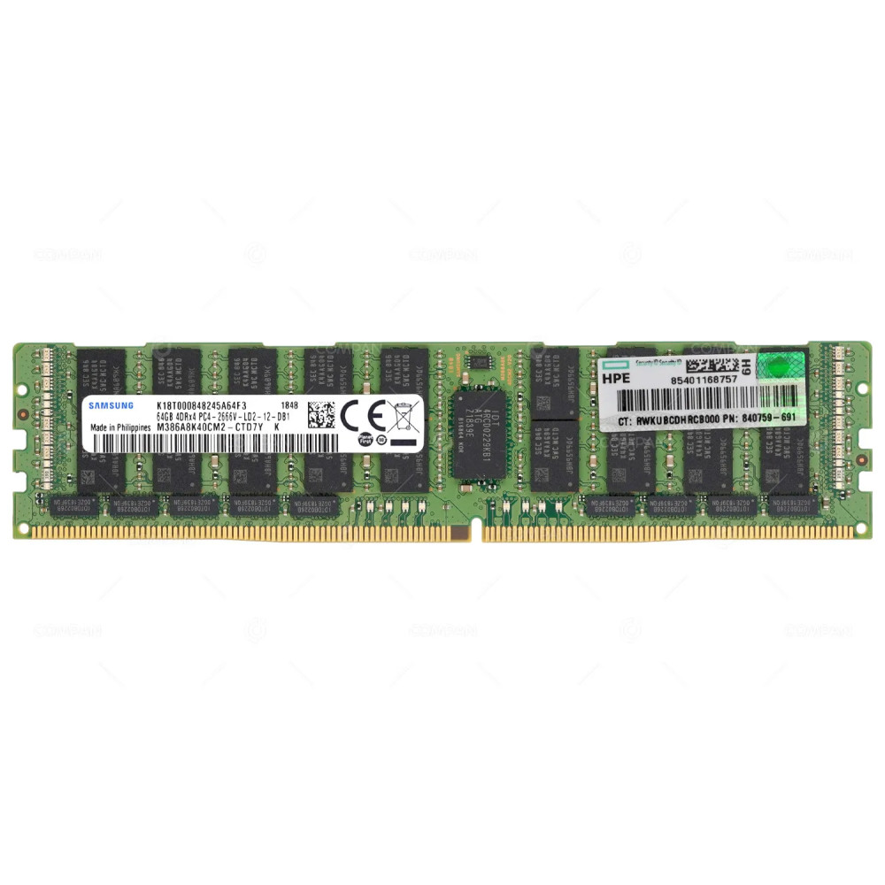 840759-691  HP DDR4 64GB 4DRX4 PC4-21300 2666MHZ LRDIMM CAS 19-19-19