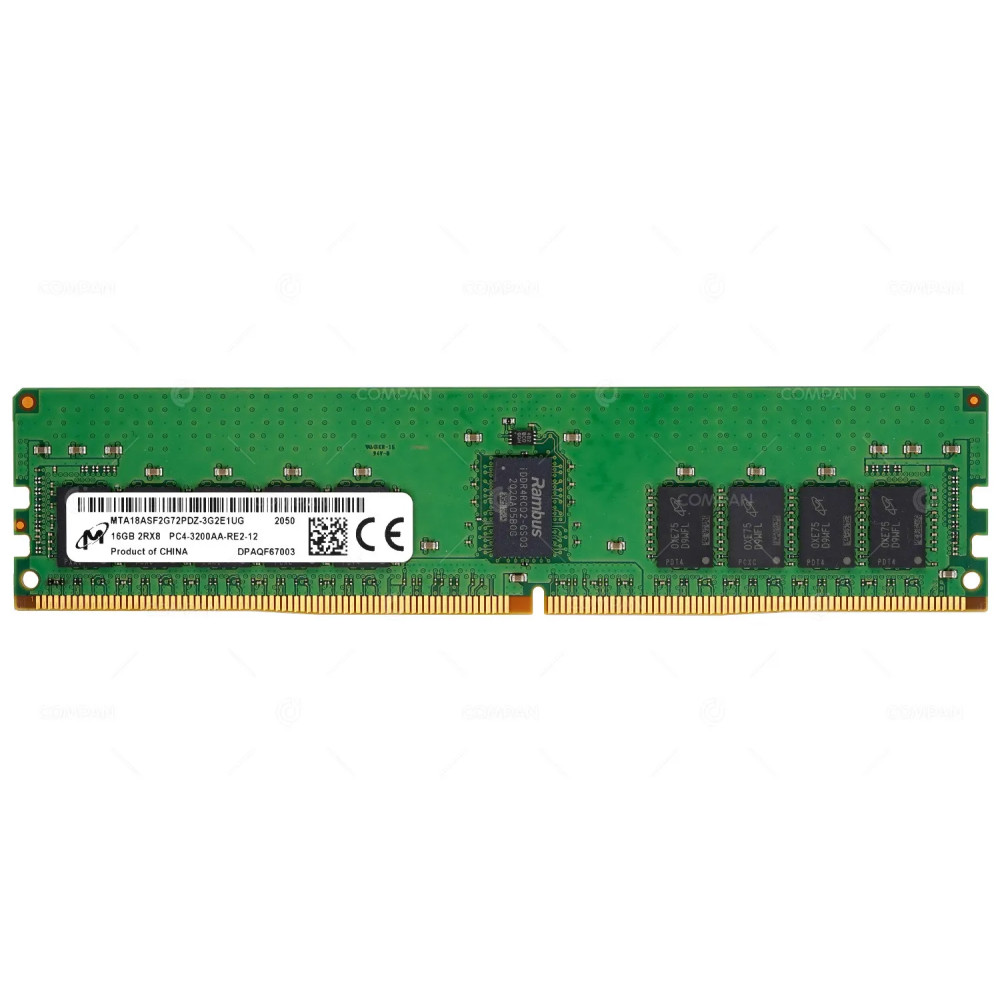MTA18ASF2G72PDZ-3G2E1 MICRON DDR4 16GB 2RX8 PC4-25600 3200MHZ RDIMM CAS 22-22-22