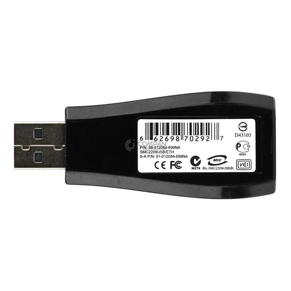 SMC2209USB-ETH SMC USB TO ETHERNET NETWORK ADAPTER SMC2209USB/ETH, 98-012084-699NA, 662698702927