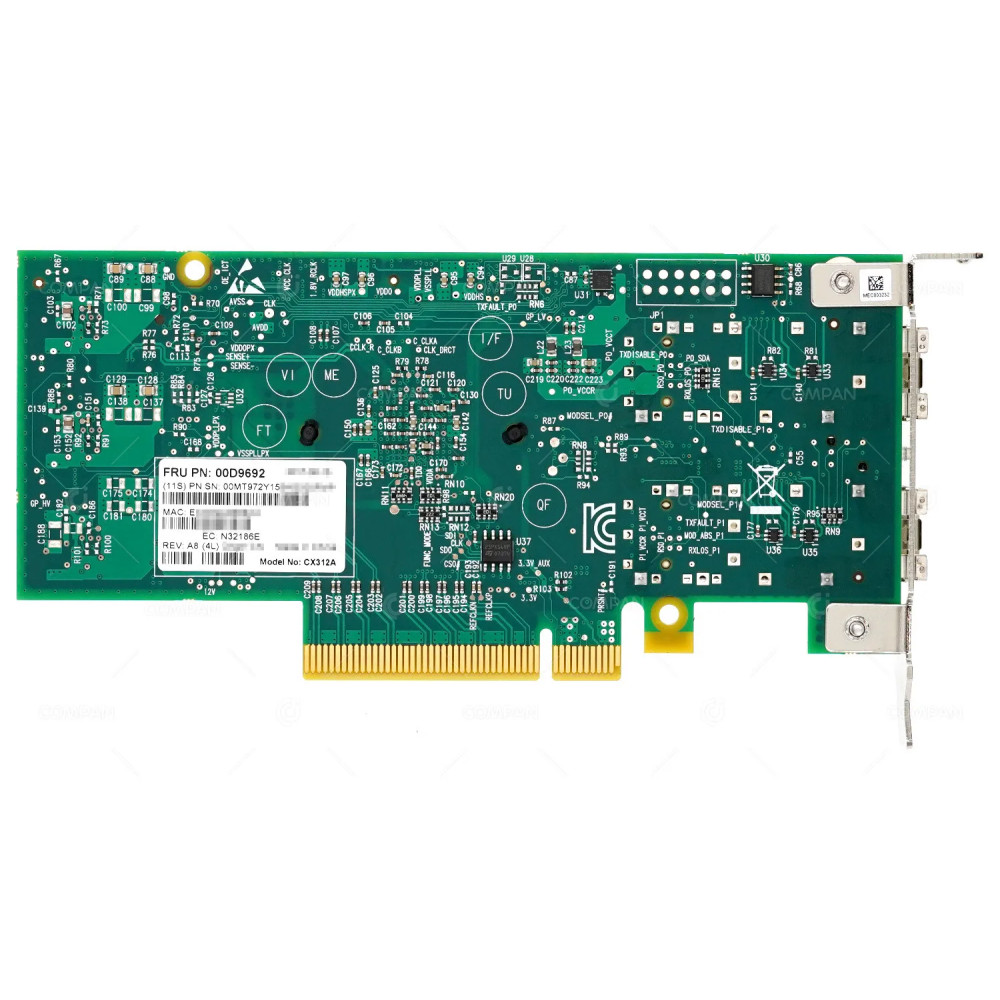 00D9692 LP  IBM MELLANOX CONNECTX-3 10GBE DUAL PORT SFP+ PCIE NETWORK ADAPTER LOW PROFILE